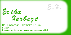 erika herbszt business card